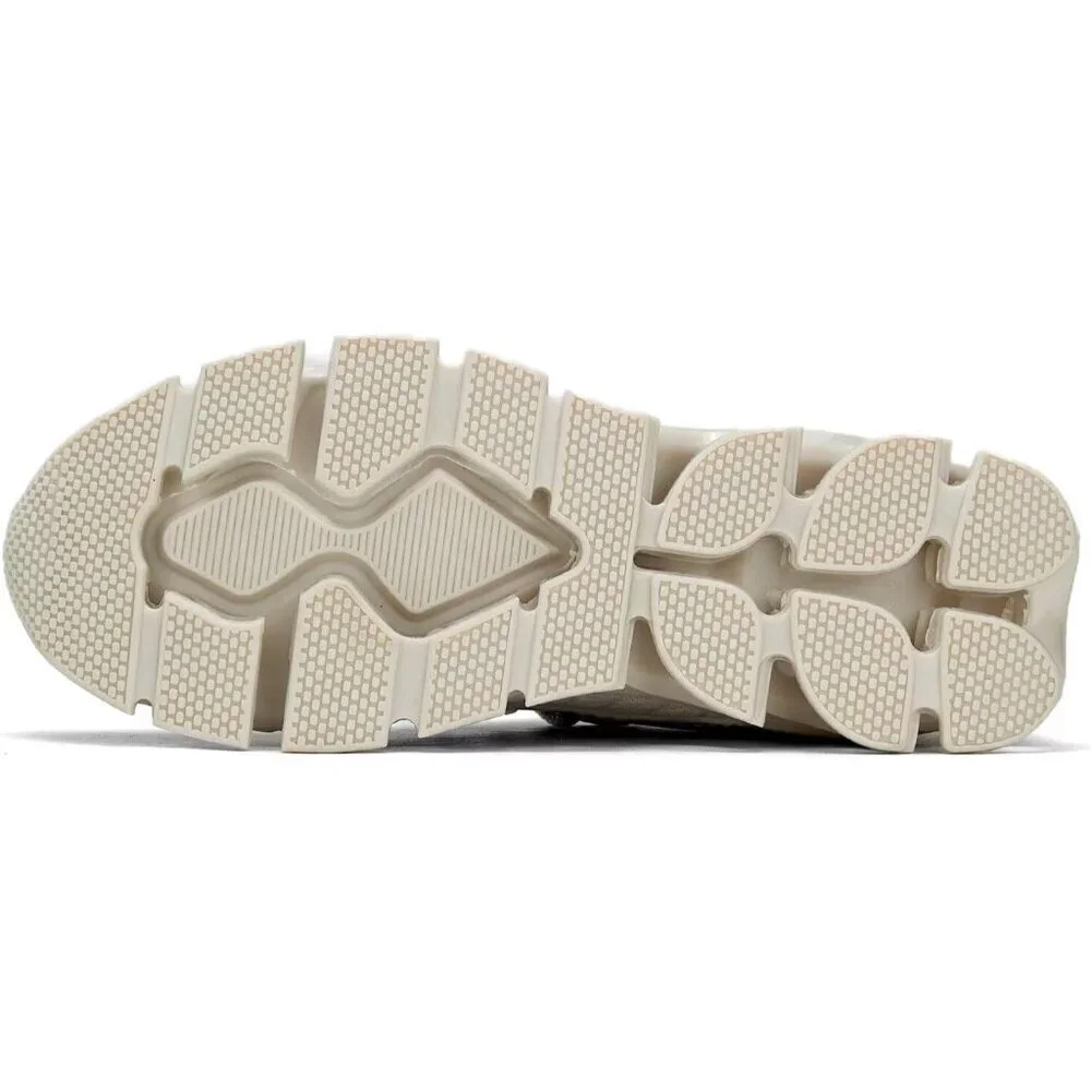 Women's Beige Slip-On Walking Running Shoes Blade Sneakers Non-Slip Comfort